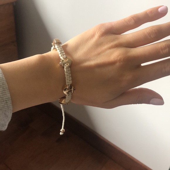 Adjustable bracelet white and gold anchor 💗 - Picture 2 of 3